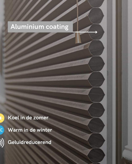 Rolety plisowane plaster miodu na wymiar - zaciemniająca termo - beżowy