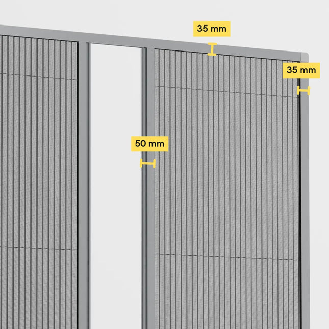 Moskitiera plisowana na drzwi Podwójnie na wymiar