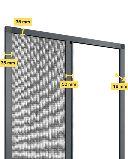 Moskitiera plisowana na drzwi na wymiar Slim
